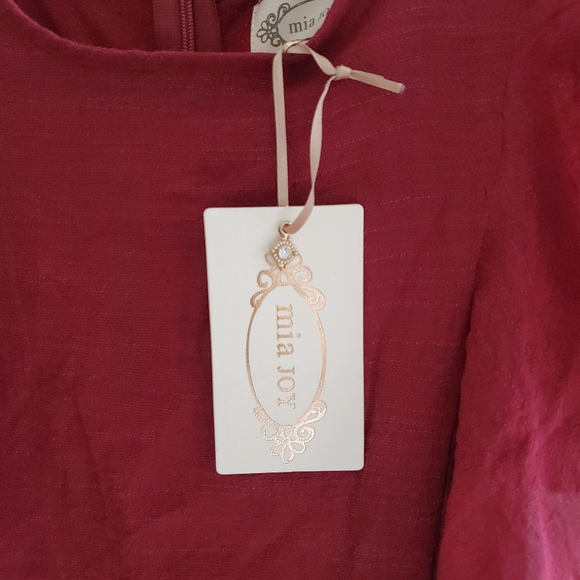 Girls Joy Folie Lakynna dress in Garnet burgundy sz 6 - Picture 8 of 9